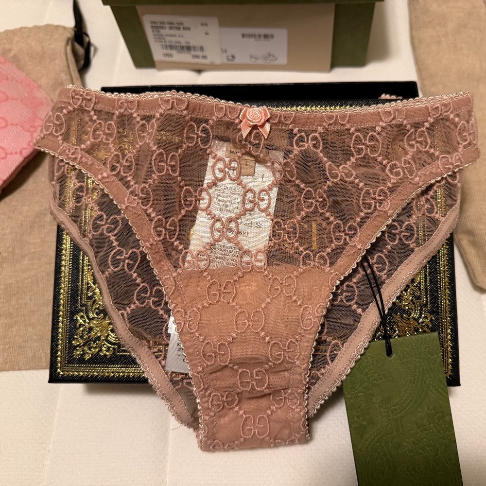 GG Print Lingerie Nude